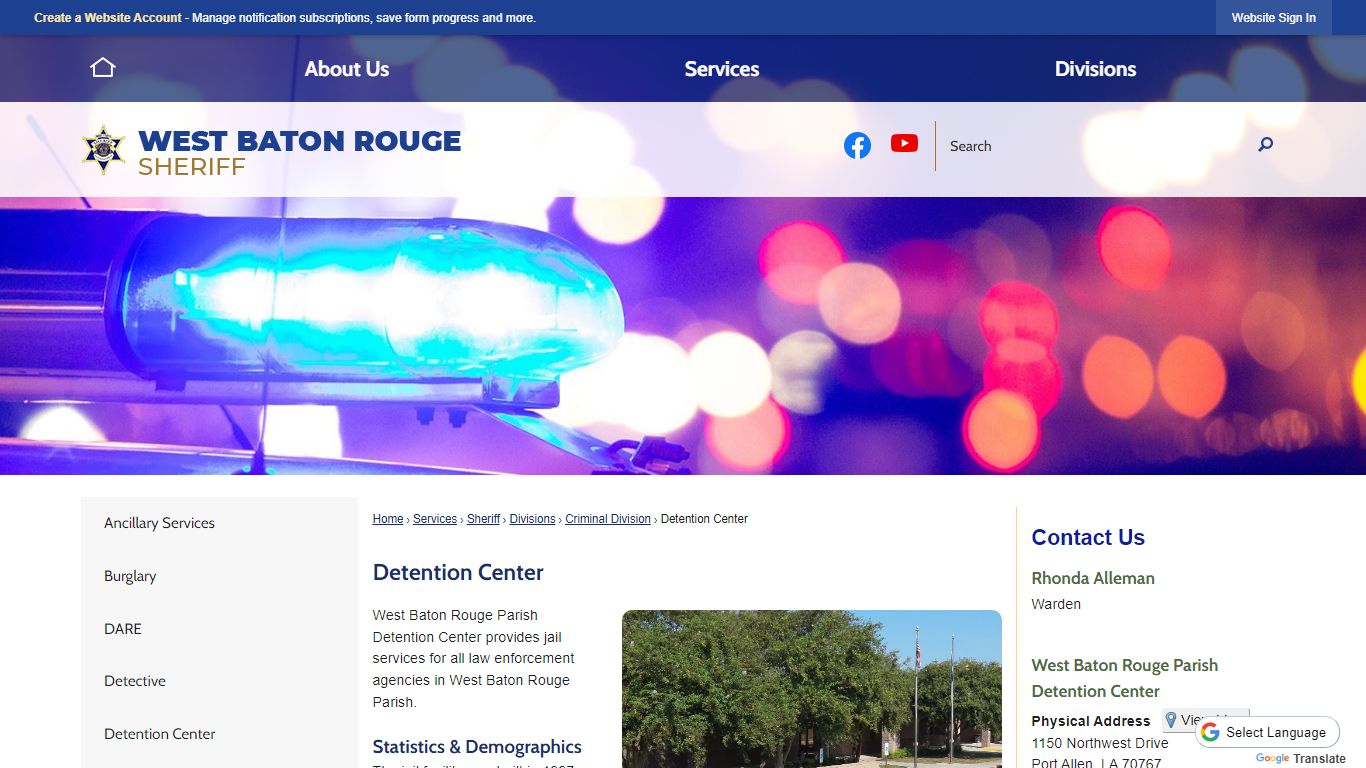 Detention Center | West Baton Rouge Parish, LA