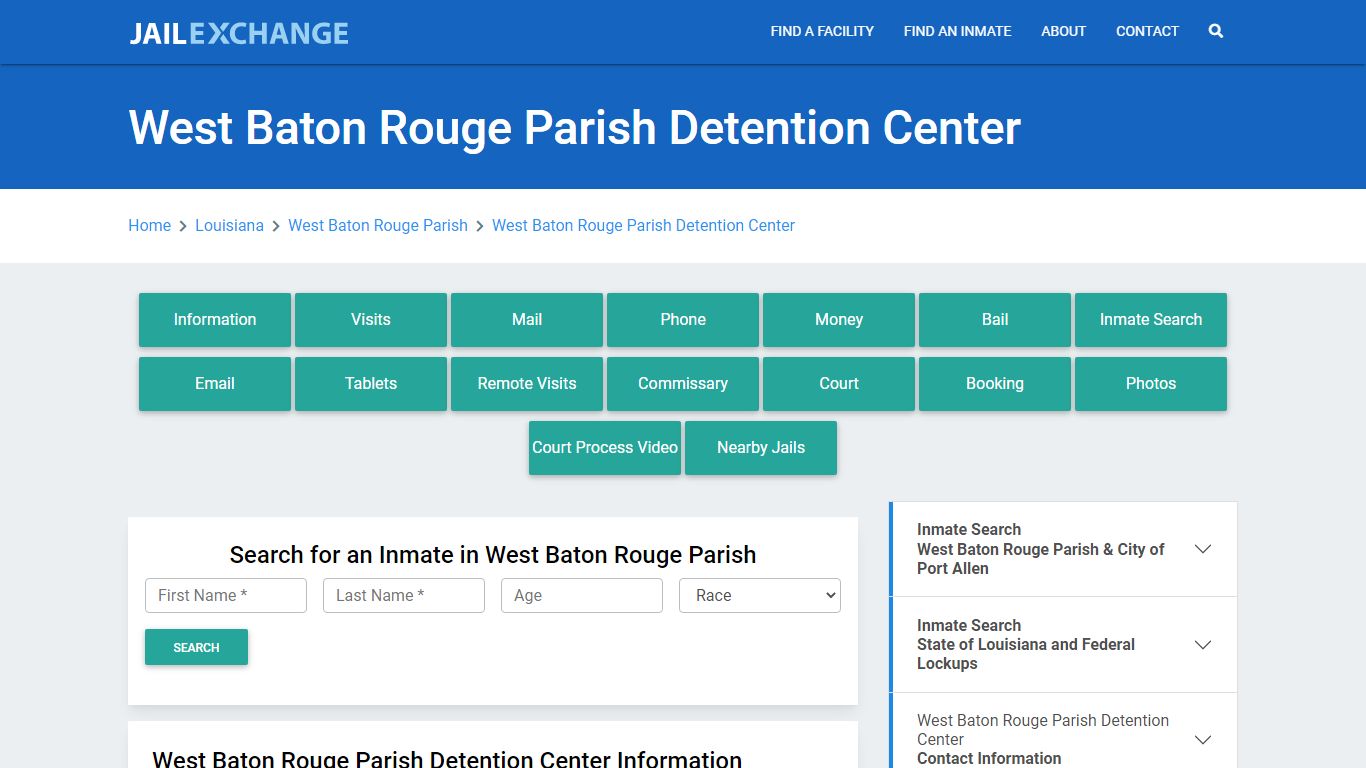 West Baton Rouge Parish Detention Center - Jail Exchange